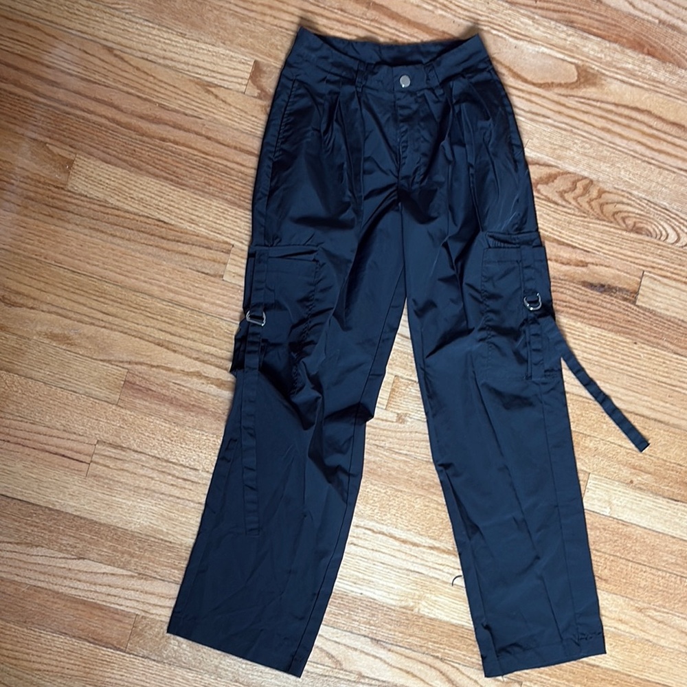 Black Cargo Pants with Pockets